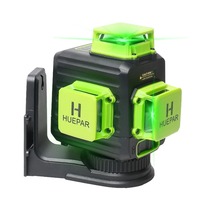 Niveau laser rotatif multi-lignes 12 lignes Pro Huepar Allemagne Osram B03CG & étui rigide & mode impulsion extérieur & faisceau vert 3D