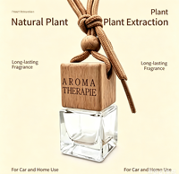Diffuseur de parfum pour voiture - Extrait de plantes naturelles, aromathérapie, avec bouchon en bois et corde en coton pour voiture et maison