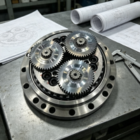 Reduktor Gigi Sikloidal DN RV 25N-500N 5HP Rasio 10:1 Flens Terpasang ODM Gearbox Sambungan Robot Kustom