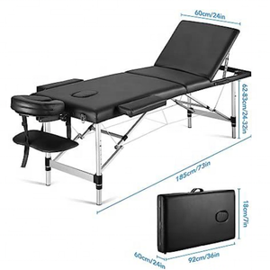 <b>Portable</b> Foldable Massage Table Aluminum Massage <b>Bed</b> with Headrest Armrests and Carry Bag for Salon Studio - Product Image 5