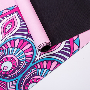 เสื่อโยคะยงจิน 183x68x1.5 มม. ลายดอกไม้สีสันสดใส กันลื่น ซึมซับเหงื่อ เสื่อออกกำลังกาย - Product Image 3