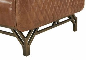 Classic Leather Arm Chair Wooden Frame Durable Construction Comfortable Cushioning Stylish Living Room <b>Seating</b> - Product Image 4