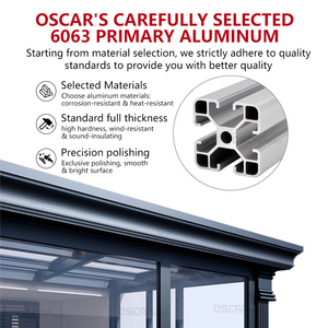 Terraza Acristalada Independiente de Aluminio para Patio, Cuatro Estaciones, con Buen <span class=keywords><strong>Precio</strong></span> - Product Image 6