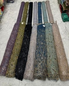 Elegante trabajo hecho a mano cuentas importadas tela de red Material de lujo Premium para diseñador Sarees Lehengas y vestidos de novia moda 2025 - Product Image 3