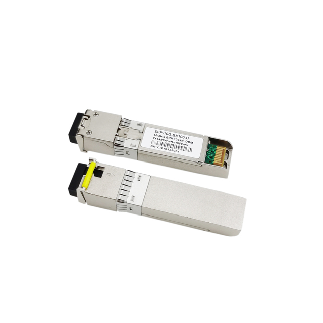 10GBASE-BX100-D BiDi SFP+ 1550nm-TX/1490nm-RX 100km DOM Simplex LC SMF Transceiver Module FTTH Model RJ45