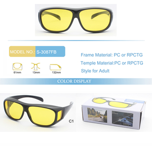 Factory Wholesale Car Driving Fit Over UV Protection Yellow Lens Glasses Night Vision Sunglasses - Product Image 2