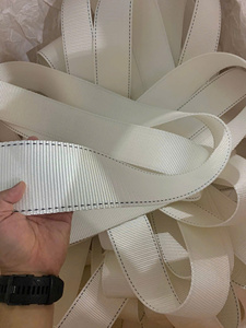 SANBOO 7.5cm 100% Polyester Webbing Strap Striped Durable <b>White</b> 9 Ton Breaking Strength Heavy Duty High Tensile <b>Cargo</b> Lifting - Product Image 3