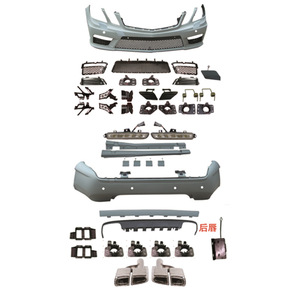Kit pare-chocs avant et arrière Mercedes-Benz Classe E W212 2010-2013 AMG E63, ensemble complet, matériau PP - Product Image 5