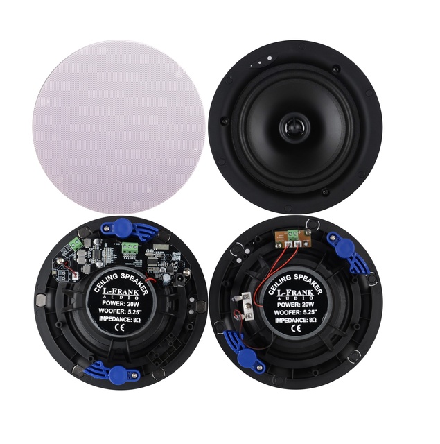 Wireless Magnetic Frameless Mesh Cover Ceiling Speaker, HSR186-5BT+5
