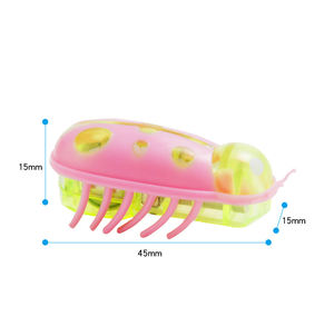 Plastik dayanıklı pil güç elektronik uğur böceği böcek fare şekli <span class=keywords><strong>mini</strong></span> <span class=keywords><strong>pet</strong></span> kapalı eğlenceli kedi interaktif akıllı oyuncak - Product Image 4