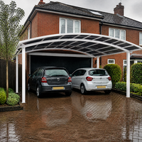Abri de voiture en aluminium pour deux voitures, résistant aux intempéries, pour stationnement extérieur et utilisation en jardin