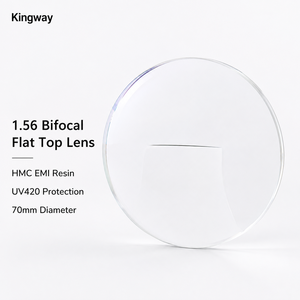 Lentes <span class=keywords><strong>Bifocales</strong></span> Planas 1.56, Blancas, Verdes, Transparentes, Azules, Grises, con Recubrimiento de Resina HMC EMI, Protección UV420, Diámetro de 70 mm - Product Image 3