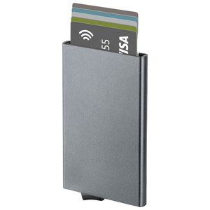 Vente flash - Porte-cartes <span class=keywords><strong>Yamo</strong></span> multicolores en aluminium avec système de poussée latérale, style normcore/minimaliste et sans fermeture - Product Image 1