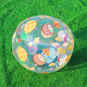 Vente en gros <span class=keywords><strong>piscine</strong></span> jouets gonflable <span class=keywords><strong>pas</strong></span> <span class=keywords><strong>cher</strong></span> publicité imprimé logo PVC ballon de plage personnalisé ballons de plage pour enfants - Product Image 3