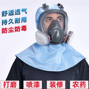 Taozheng Full Face Respirator Mask With Hood Rubber Material Dust And Gas Protection For Chemical Plant Laboratory Reusable - Product Image 5