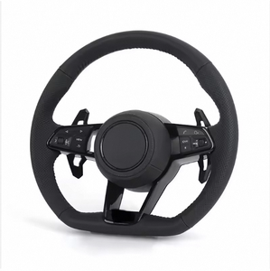 พวงมาลัยแบบ S-Line Sport Bottom Volant หุ้มหนัง Alcantara ด้านบน ไม่มีถุงลมนิรภัย สำหรับ Audi A6 C7 A3 <span class=keywords><strong>A4</strong></span> B8 <span class=keywords><strong>B9</strong></span> RS3 RS7 A8 - Product Image 2