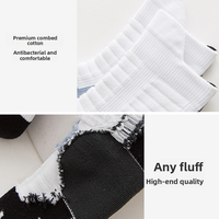 WRELS Chaussettes de sport professionnelles Elite, chaussettes de compression épaisses et rembourrées, antidérapantes, pour hommes, chaussettes de basket-ball, chaussettes d'entraînement de course à pied