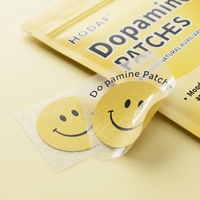 Patchs Dopa Mine en marque blanche, vente en gros, usine OEM ODM, patchs boostant l'humeur et la positivité, autocollants personnalisés Smiley Face en vrac
