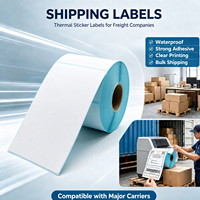 Rouleaux d'étiquettes vierges autocollantes thermiques directes pour codes-barres, usage polyvalent, écologiques, thermosensibles pour imprimantes à la demande