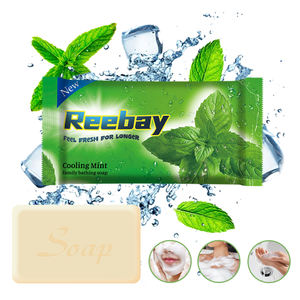 Savon Solide à la Menthe Bio avec Vitamines et Huile de Palme pour Soin Quotidien, Nettoyage en Profondeur, Élimination des Odeurs, Contrôle du Sébum - Product Image 1