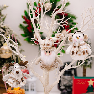 Pequeño árbol <span class=keywords><strong>de</strong></span> Navidad y adornos <span class=keywords><strong>de</strong></span> bolas <span class=keywords><strong>Muñeco</strong></span> <span class=keywords><strong>de</strong></span> <span class=keywords><strong>nieve</strong></span> y alce Colgante Muñeca Regalo para decoraciones festivas - Product Image 1