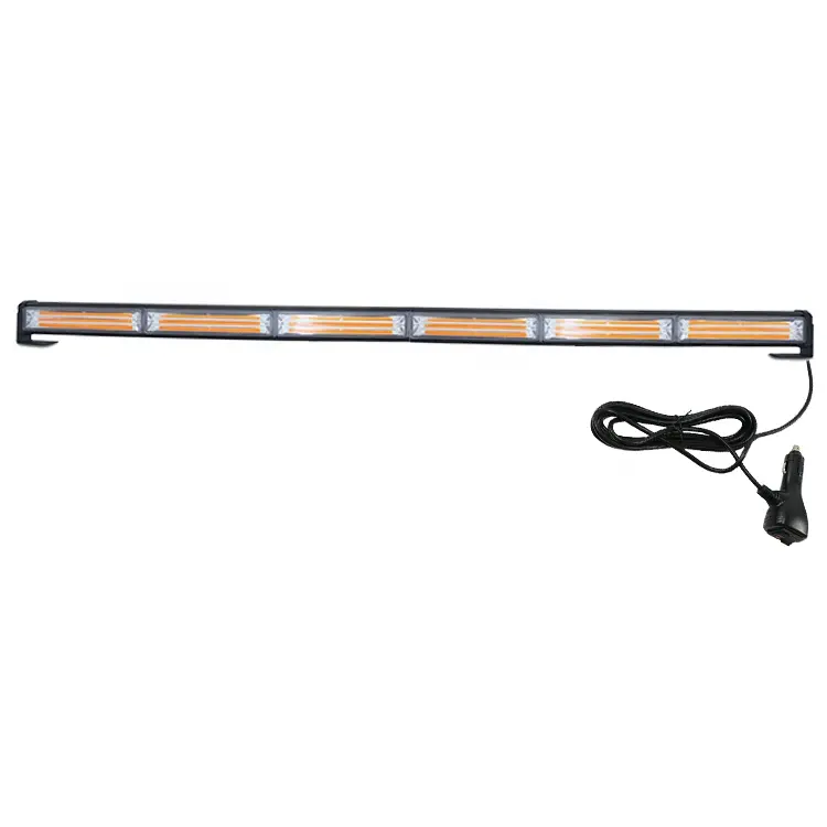 Barra de luz LED COB para techo, alerta de emergencia, advertencia de emergencia, de seguridad, estroboscópica, delgada, 87CM, color ámbar, 60W