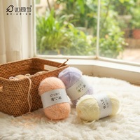 Kunstnerz-Fleece-Garn 3mm 180m 80% Nylon 20% Baumwolle Weiches Fancy Mischgarn zum Handstricken