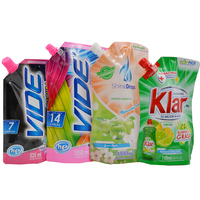 Sacs en plastique pour savon liquide 500 ml 1000 ml, format 1 litre pour détergent avec bec verseur d'angle