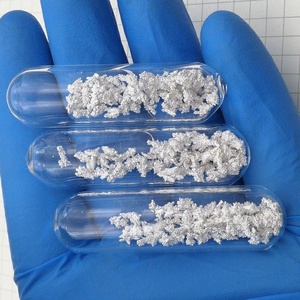 معدن فضي ، 5 قطع كريستال غير منتظمة من الزجاج الفضي - Product Image 1