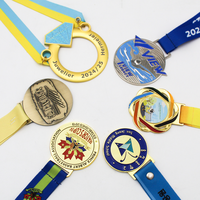 Personnalisé 2D 3D Logo Métal Marathon Course Lutte Taekwondo Judo Médaille Sport Prix Médaillon Honneur Victoire Médailles