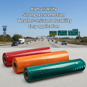 <span class=keywords><strong>Vente</strong></span> flash - Film réfléchissant prismatique haute intensité, autocollant, imperméable, pour signalisation routière, voitures et camions - Product Image 1