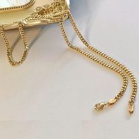 Xinfly Collier Chaîne Cubaine Épaisse pour Femme, Style Hiphop Miami, Design Unique, Bijoux Fins, Reprêtable, Or Jaune Pur 18K Au750