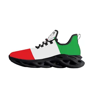 2024 Groothandel Mannen Wandelen Jogging Sneaker Italia Vlag Kaart Flex Controle Sneakers Italie Vlag Schoenen Cadeau Maat Schoenen