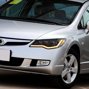 Para Honda Siming Faróis Regra do dia de montagem Civic FD2 Modificado LED Day Running <span class=keywords><strong>Lights</strong></span> Turn signal Lens Faróis - Product Image 6