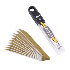 30 °   Lames dorées 10 pièces, lames de précision tranchantes pour découpe de film, lames en acier allié <span class=keywords><strong>SK2</strong></span> pour l'application de vinyle de covering automobile - Product Image 2