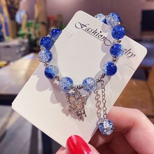 Butterfly Star Moon Flower Pendant Glazed Beaded <b>Bracelet</b> Colorful Beads Unisex Beauty Accessory Lucky Jewelry Gift - Product Image 1