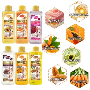 Aceite Corporal a Base de Plantas 300ml - Hidratante para la Piel con Almendra, Cúrcuma, Papaya, Zanahoria y Rosa - Product Image 1
