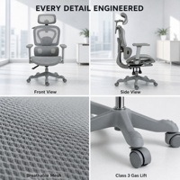 Chaise de bureau ergonomique électrique intelligente en maille OEM en gros, pour salon contemporain, avec massage lombaire réglable, haute qualité