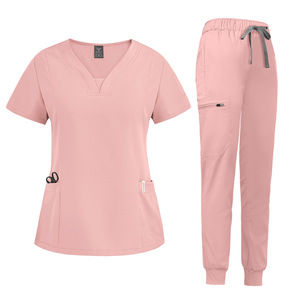 High Quality Joggers Set Nurse Uniforms Hospital Scrubs Comfortable Casual Style Unisex Polyester Rayon Spandex Blend Woven - Product Image 2