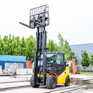 จัดส่งฟรี4WD รถยกดีเซล5ตันสำหรับงานหนักรถยกภูมิประเทศขรุขระพร้อมยางแข็ง/เบาะรองนั่งสำหรับงานก่อสร้างที่ดีที่สุดการเกษตร - Product Image 1