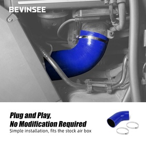 BEVINSEE Manchon d'admission en silicone pour <span class=keywords><strong>BMW</strong></span> <span class=keywords><strong>N52</strong></span> E82 E88 125i 128i E90 E91 <span class=keywords><strong>E92</strong></span> E93 <span class=keywords><strong>325i</strong></span> 328 330 - Product Image 6