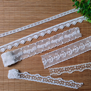 Mesh Lace Trim poliestere latte seta Lace Trim ricamo in cotone Non elasticizzato <span class=keywords><strong>Guipure</strong></span> solubile in acqua - Product Image 1