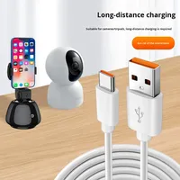 Kabel Data USB tipe-c, 5M tipe-c kabel Data tembaga murni Aksesori 6A pengisian daya Super cepat untuk ponsel komputer earphone
