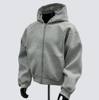 Nuevo producto Venue Sudadera con capucha de algodón y poliéster de alta calidad Color sólido con cremallera Invierno 300 gsm Sudadera con capucha Cuello con capucha