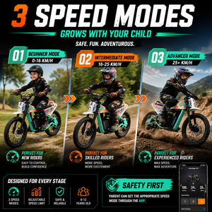 Vente en gros de motos électriques pour enfants 16S, 530W, haute puissance, avec roues tout-terrain de 16 pouces, pour les distributeurs - Product Image 4
