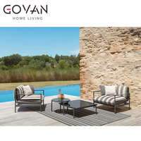 Taburete Otomano Master Built con Superficie de Secado Rápido y Estructura Resistente a la Intemperie para Piscina, Patio y Terraza