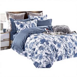 Nouvelle Housse de <span class=keywords><strong>Couette</strong></span> en Coton Imprimé, Petit MOQ, Ensembles de <span class=keywords><strong>Couette</strong></span> en Coton Imprimé, Parures de Lit Imprimées avec Taie d'Oreiller - Product Image 1