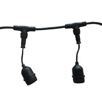 Connecteurs de support de lampe étanches IP67/IP68 en plastique et cuivre E27 pour systèmes d'énergie solaire et applications d'éclairage LED