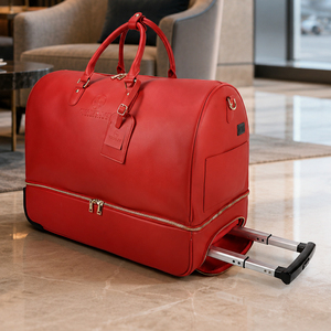 Hot Selling Luxury red luggage travel bags Large Size <b>Trolley</b> Bags Soft Luggage with Drawbars and Travel Bag - Product Image 3