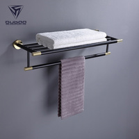 Nouveau Décor De Luxe Hôtel Accueil Salle D'eau 7Pcs Salle De Bains Or Noir Accessoires Ensemble